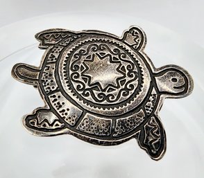 Sterling Signed 'EFS' Mexico Sea Turtle Brooch 4.9g