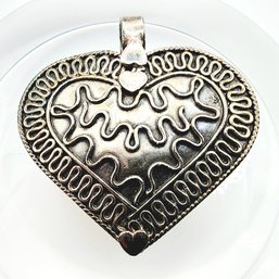 Sterling Large Heart Pendant 11.1g