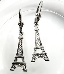 Sterling Eiffel Tower Dangle Earrings 2.5g