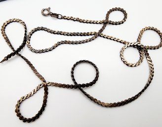 Sterling Serpentine Chain Necklace 8.9g