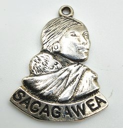 Sterling Signed Sacagawea Pendant/Charm 4g