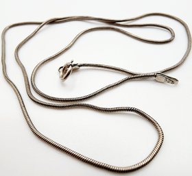 Sterling Signed Snake Chain Necklace 3g