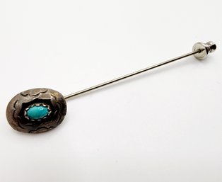 Sterling Native Turquoise Stick Pin 1.5g