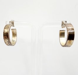 Sterling Mexico Solid Hoop Earrings 8.7g