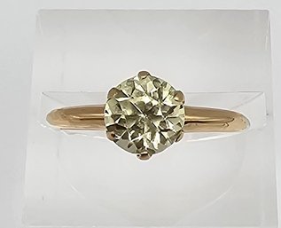 OB Cubic Zirconia 14K Gold Cocktail Ring Size 6.25 2.6 G