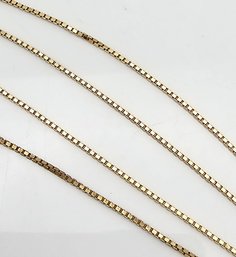 GI Italy 14K Gold Box Chain Necklace 2.2 G