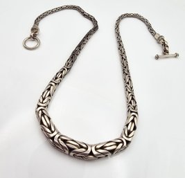 BA Sterling Silver Byzantine Chain Necklace 55.9 G