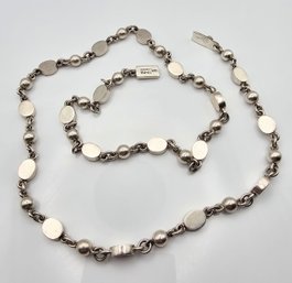 Mexico Taxco TJ-63 Circle Oval Link Necklace 88.8 G