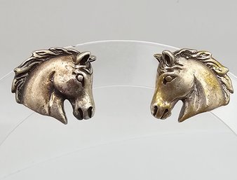 Sterling Silver Horse Earrings 5.1 G