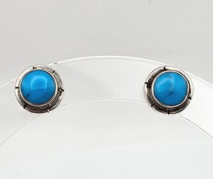 Turquoise Sterling Silver Earrings 3 G