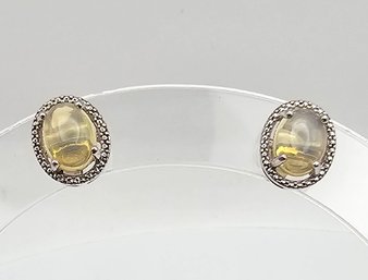 Moonstone Sterling Silver Earrings 2.1 G