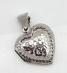 EB Sterling Silver Heart Locket Pendant 5.3 G