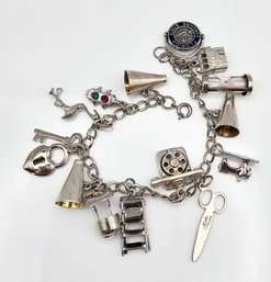 Sterling Silver Charm Bracelet 25.9 G