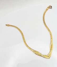 Gold Over Sterling Silver V Bracelet 3.2 G