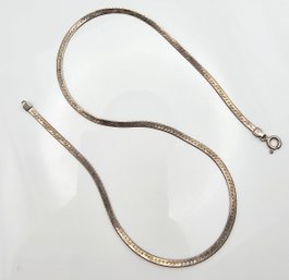 Sterling Silver Flat Herringbone Necklace 7 G