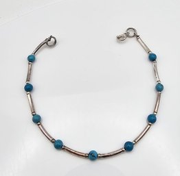 Bead Sterling Silver Bracelet 2.7 G