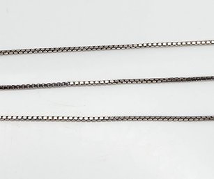 Sterling Silver Box Chain Necklace 1.5g