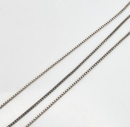 Sterling Silver Box Chain Necklace 2.2 G