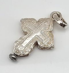 Sterling Silver Etched Cross Pendant 3 G