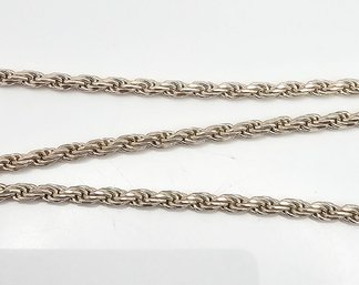 Sterling Silver Rope Chain Necklace 11 G