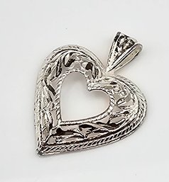 M Sterling Silver Heart Pendant 2 G