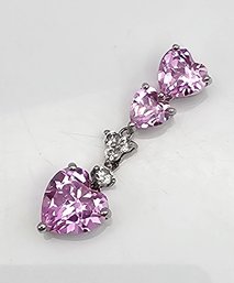 Pink Topaz Sterling Silver Pendant 2 G