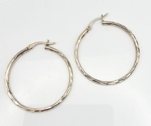 HAN Sterling Silver Hoop Earrings 3.1 G