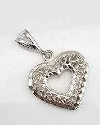 NF Sterling Silver Heart Pendant 2.4 G