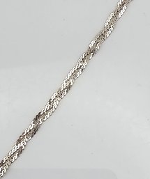 Sterling Silver Braided S Chain Bracelet 1.7 G