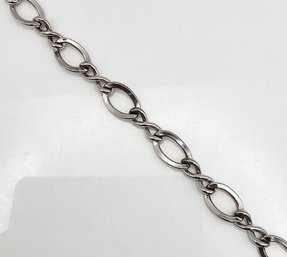 Sterling Silver Figure Eight Chain Bracelet 7.3 G