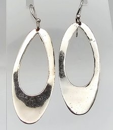 LA Sterling Silver Oval Drop Dangle Earrings 3.6 G