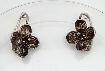 GV Sterling Silver Flower Earrings 2.8 G