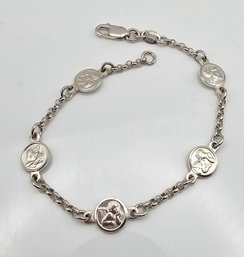 Sterling Silver Angel  Bracelet 6.7 G