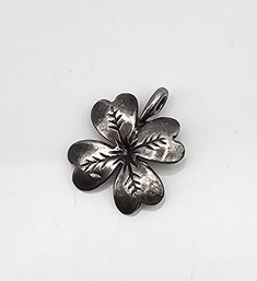 Sterling Silver Four Leaf Clover Charm 1 G