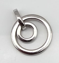 SU Sterling Silver Circle Pendant 4.8 G