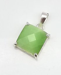 Dyed Selinite Sterling Silver Pendant 3 G