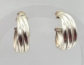ND Sterling Silver Hoop Earrings 8.5 G