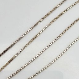 Sterling Silver Box Chain Necklace 4.1 G