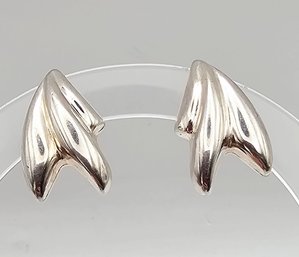 Sterling Silver Hollow Form Earrings 5 G