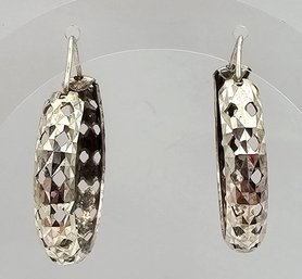 Sterling Silver Hoop Earrings 4.6 G