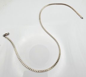 Sterling Silver Flat Herringbone Necklace 6.9 G