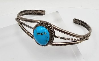 Turquoise Sterling Silver Cuff Bracelet 7.1 G