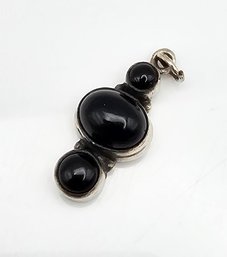 Onyx Sterling Silver Pendant 3.2 G