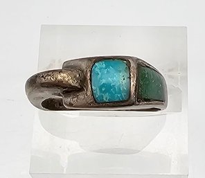 Turquoise Sterling Silver Ring Size 7.25 4.9 G