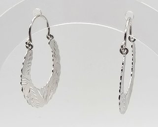 Sterling Silver Hoop Earrings 1.8 G