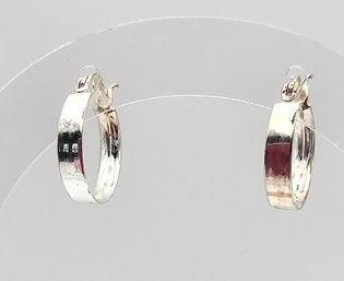 SU Sterling Silver Hoop Earrings 1.6 G