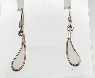CW Enamel Sterling Silver Earrings 1.9 G