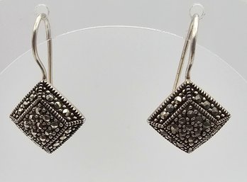 HAN Marcasite Sterling Silver Earrings 3.6 G