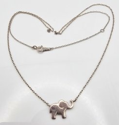 LA Sterling Silver Elephant Necklace 1.7 G