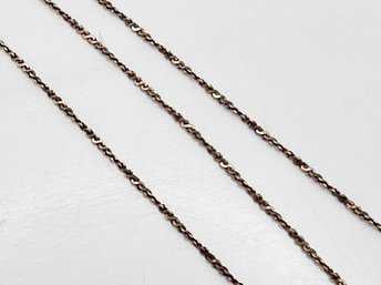 Sterling Silver Serpentine Chain Necklace 2.4 G